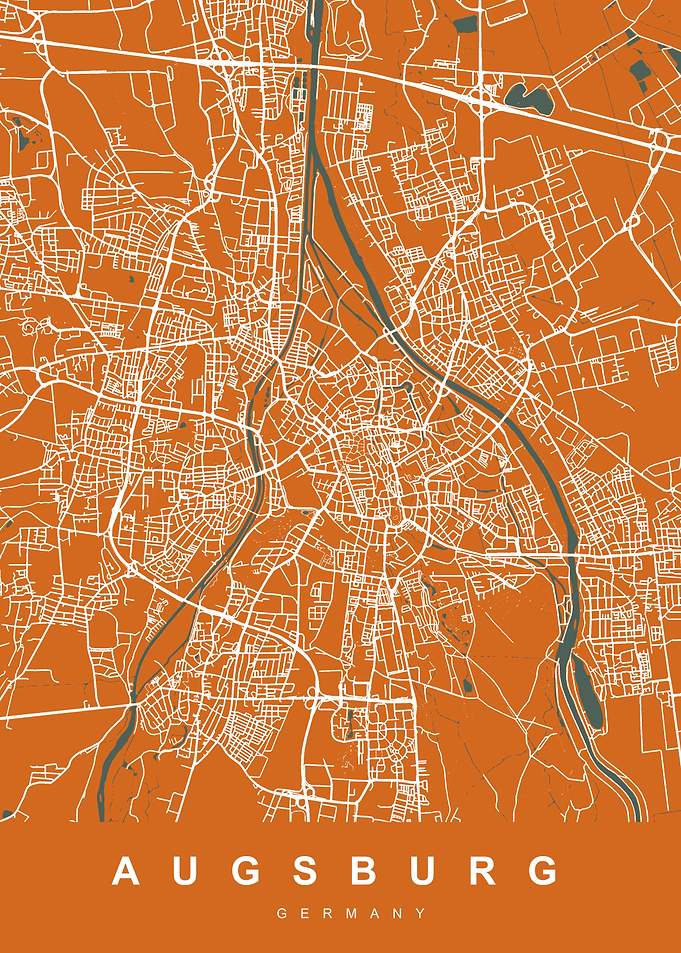 AUGSBURG City Map Germany