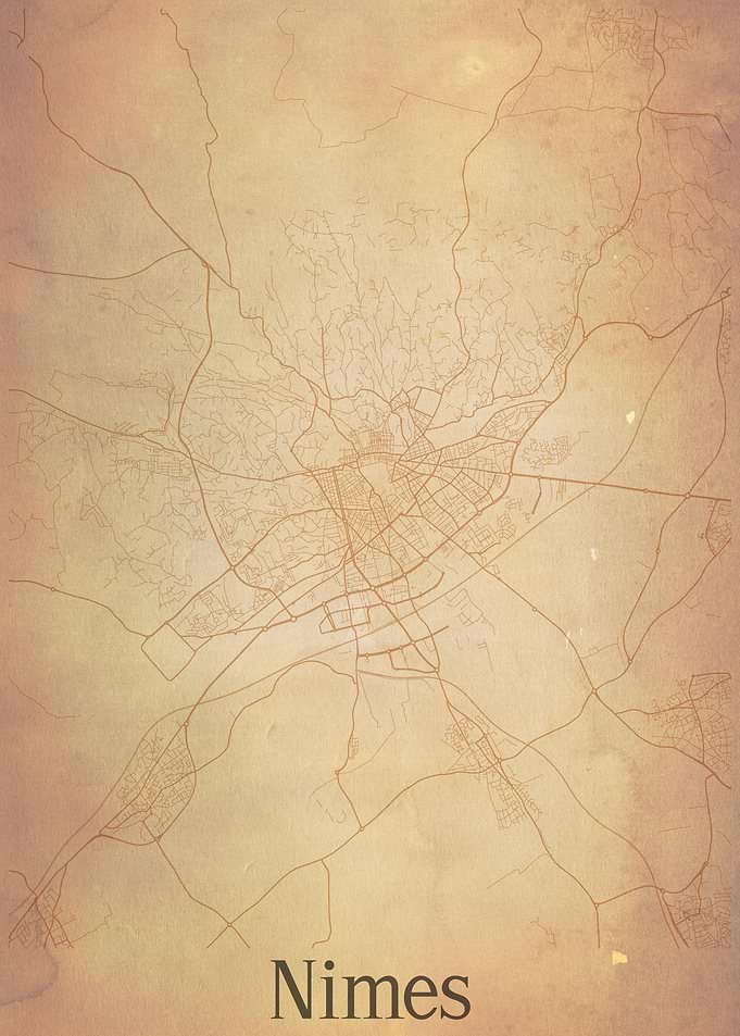 Nimes France City Map