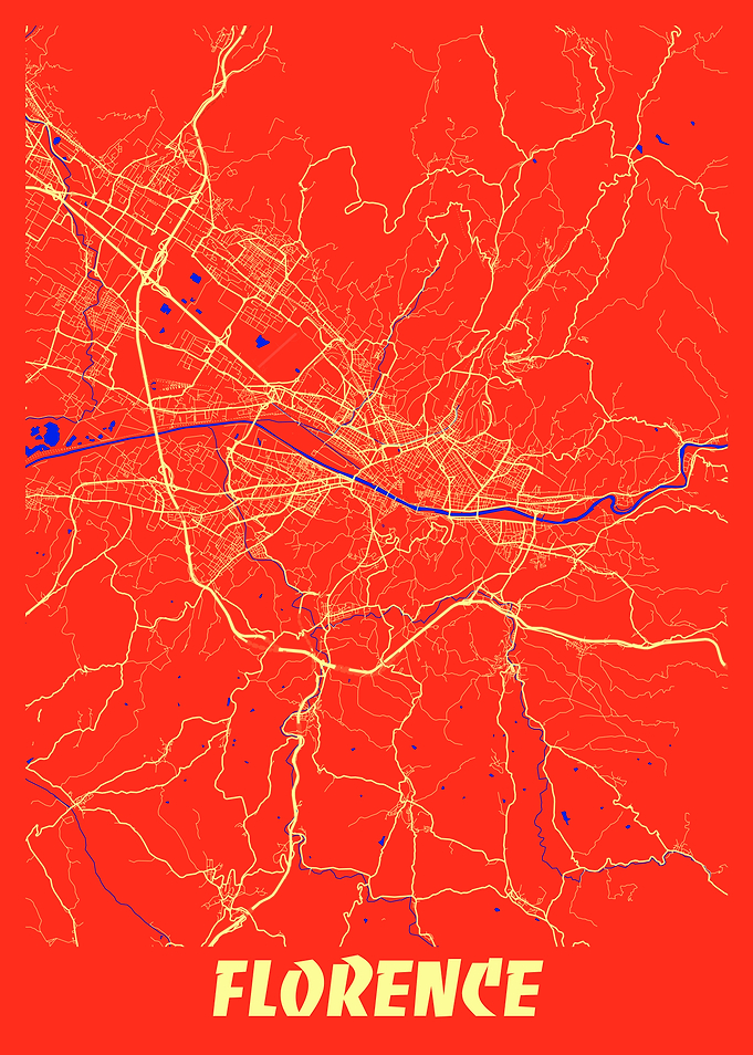 Florence Retro City Map
