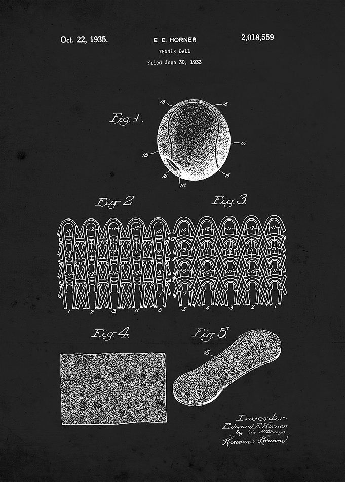 Tennis Ball 1935 Patent