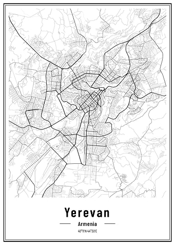Yeravan Citymap poster