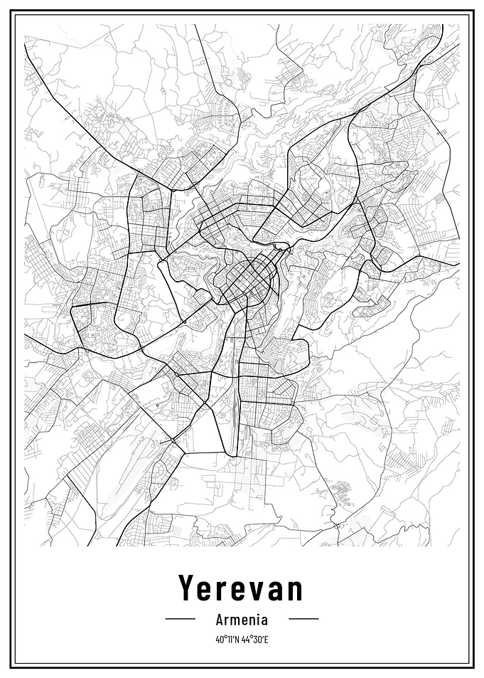 Yeravan Citymap poster