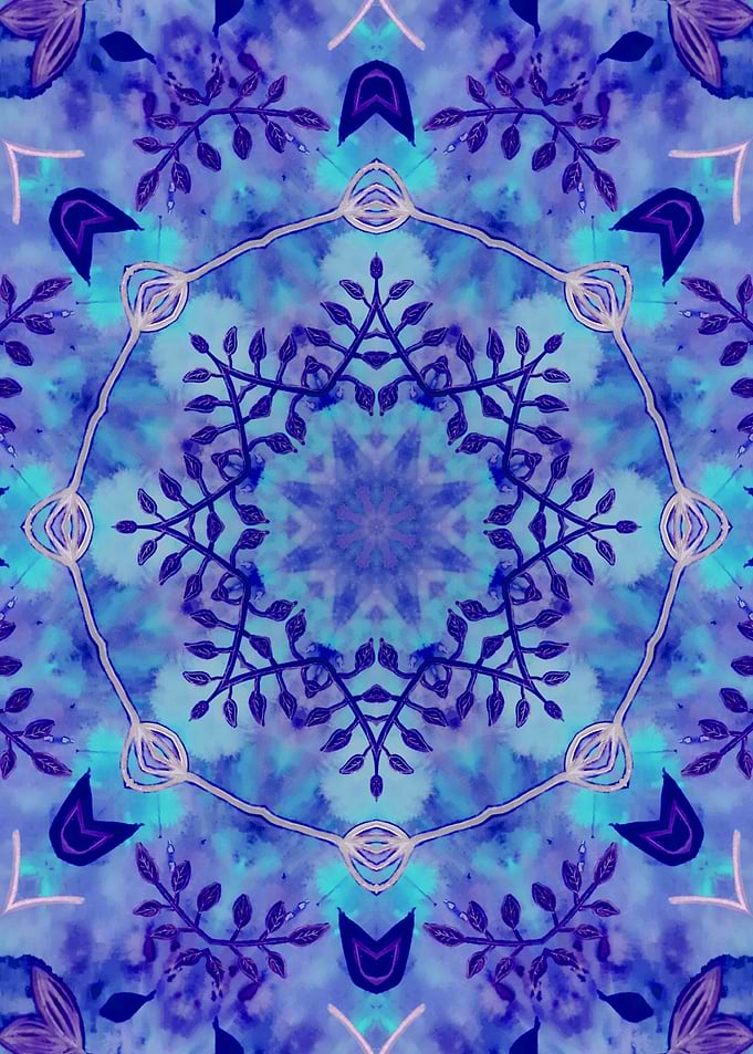 Blue Watercolor Mandala