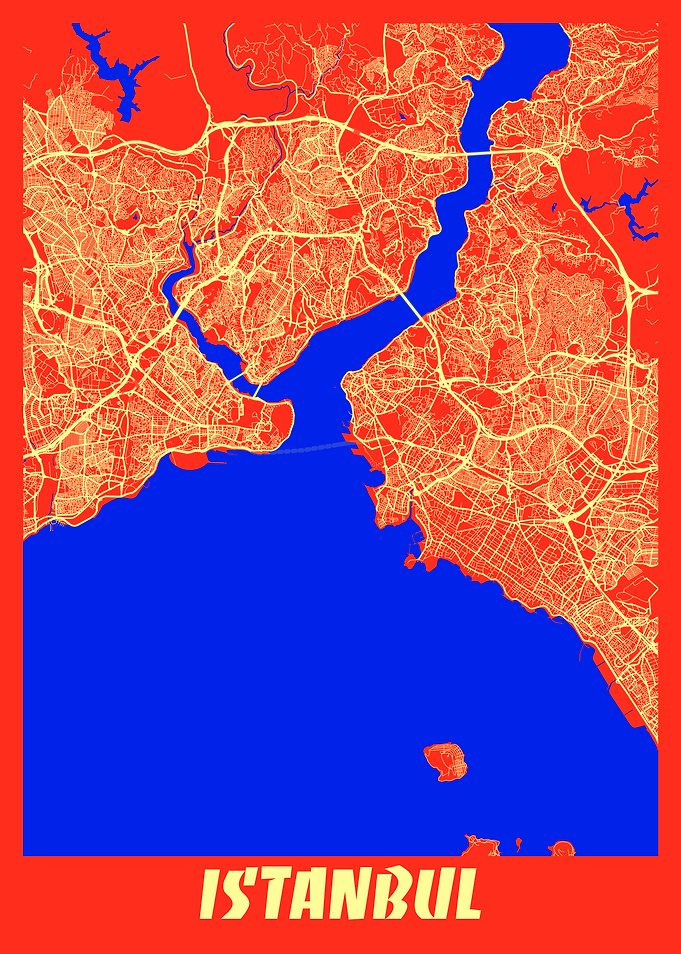 Istanbul Retro City Map