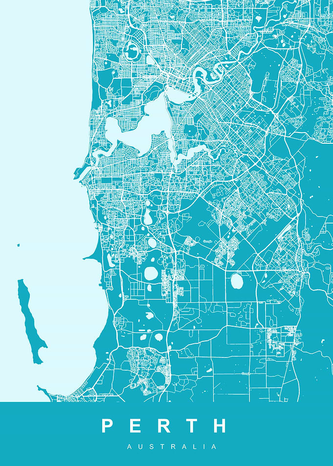 PERTH City Map Australia