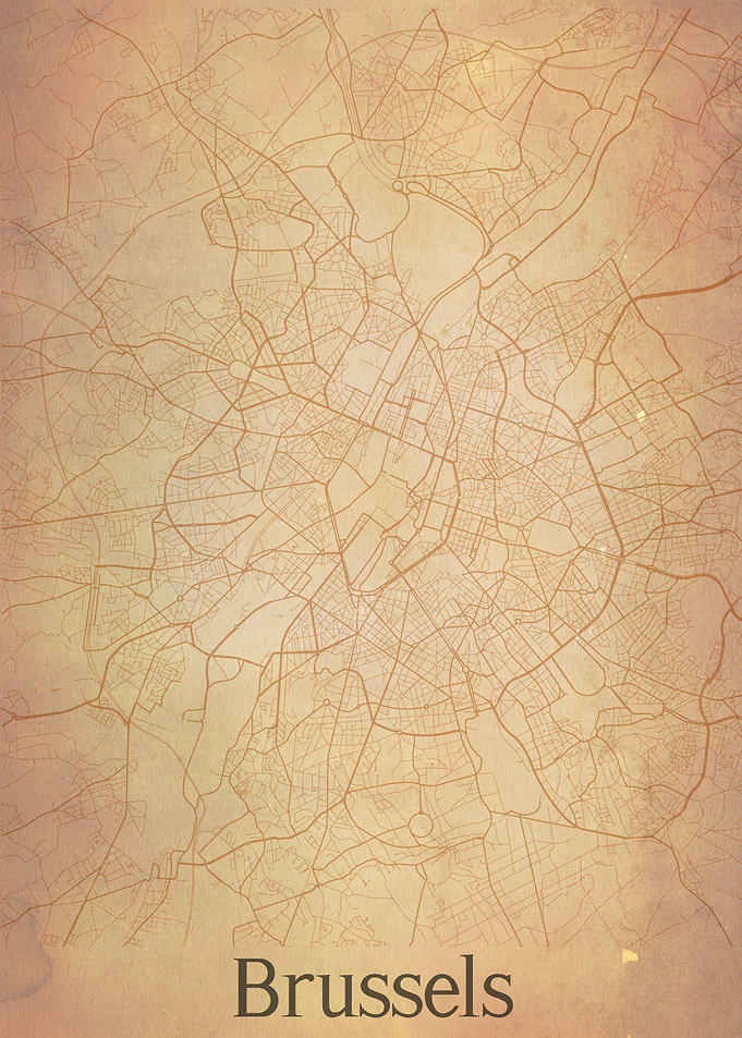 Brussels Belgium City Map