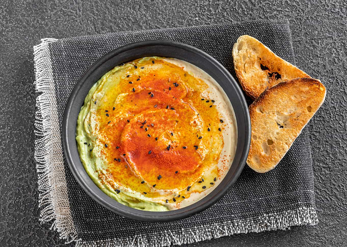 Guacamole and hummus