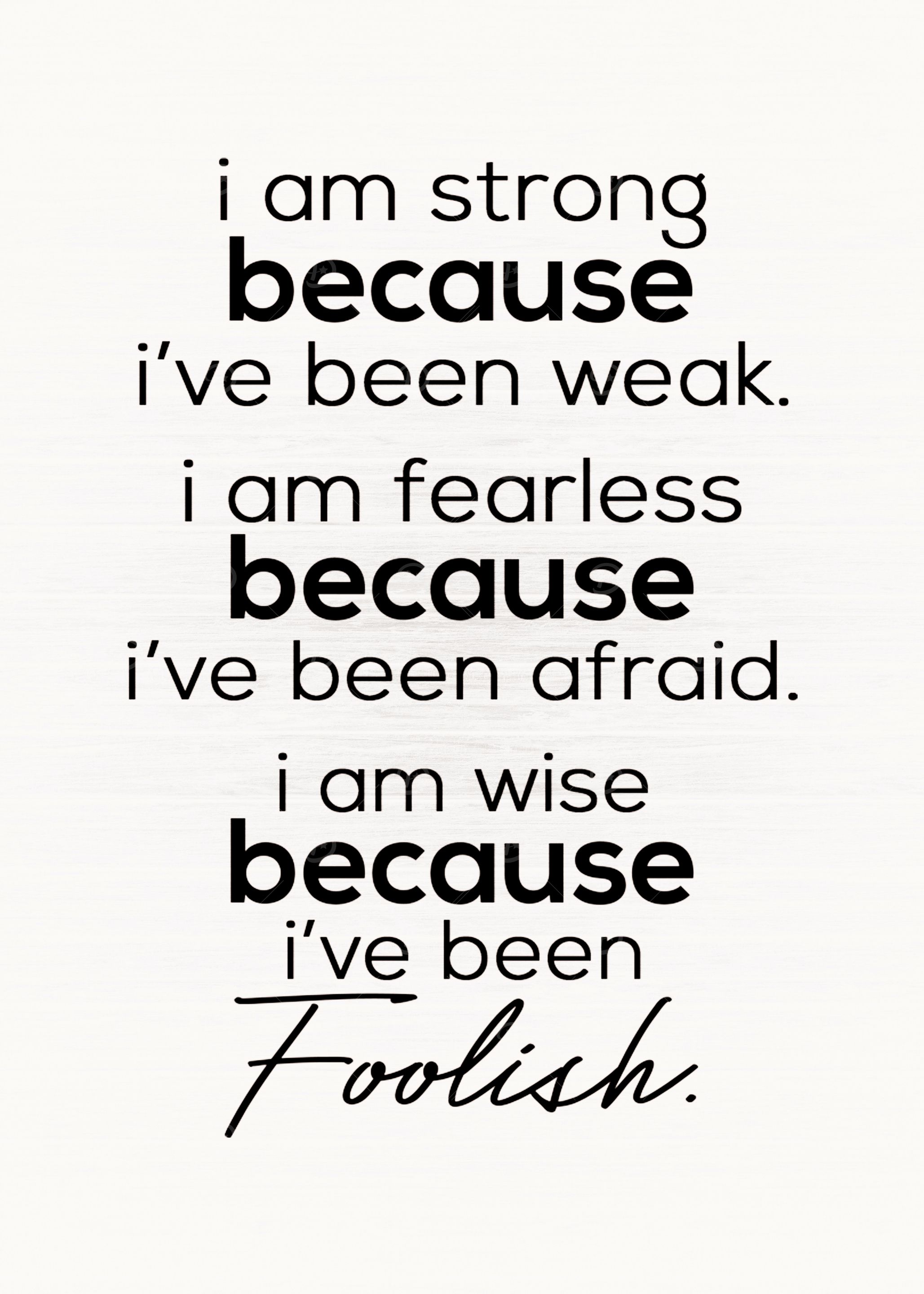 I Am Strong Because