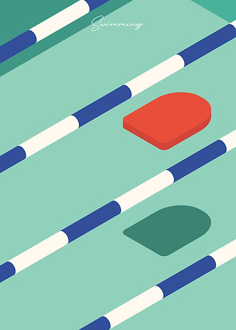 Swimming Wall Poster
