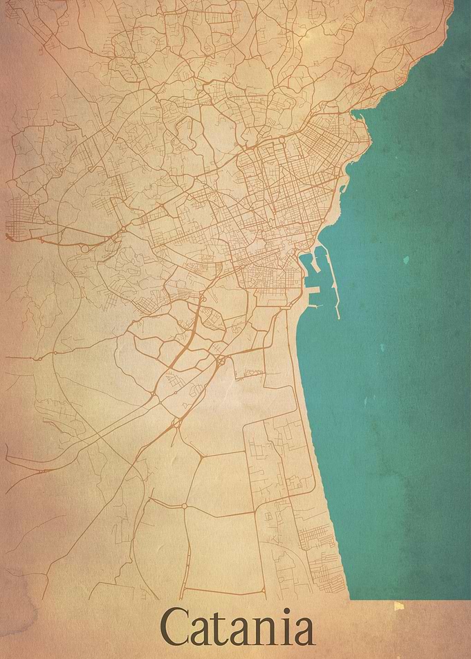 Catania Italia City Map