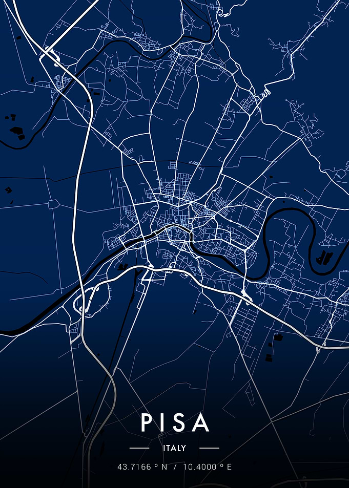 Pisa City Map Blueprint