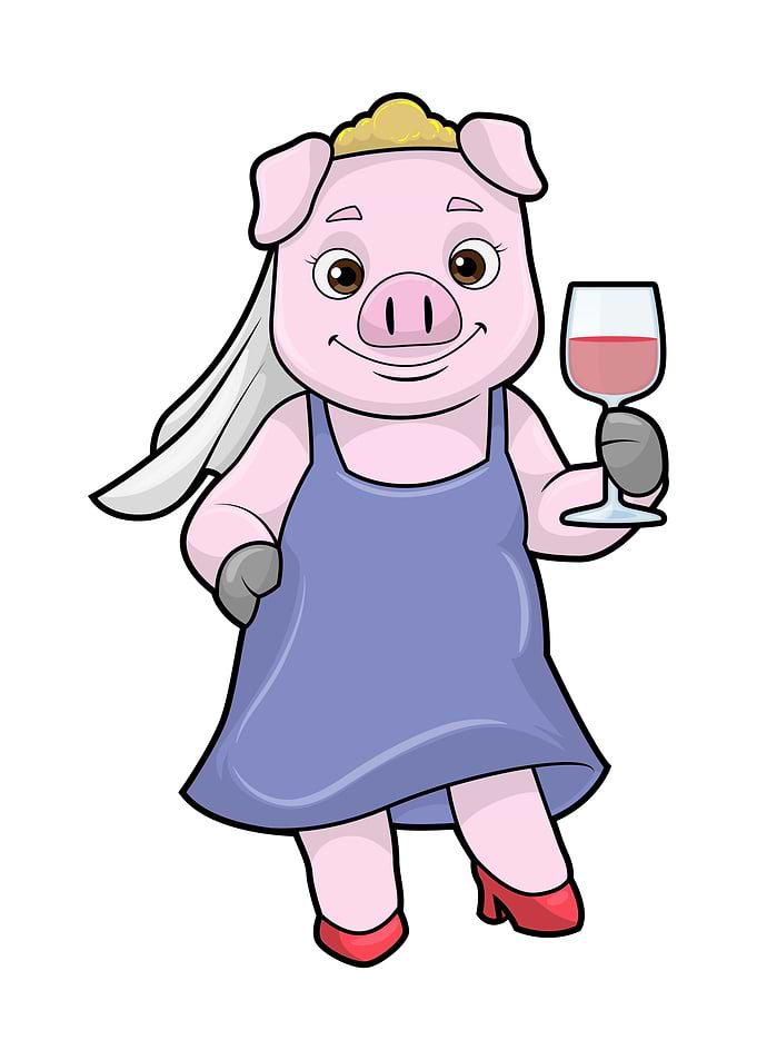 Pig Bride Glass Red wine
