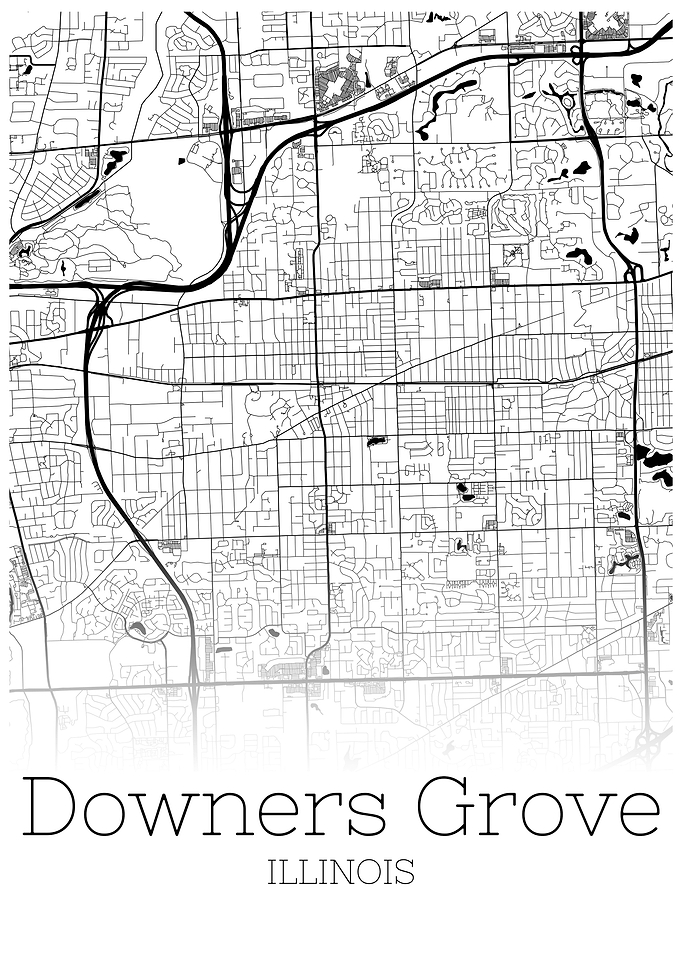 Downers Grove Illinios map