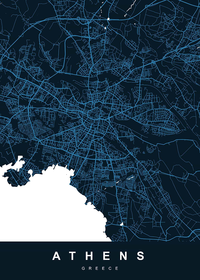 ATHENS City Map Greece