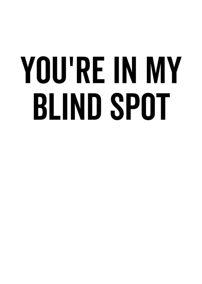 Youre In My Blind Spot