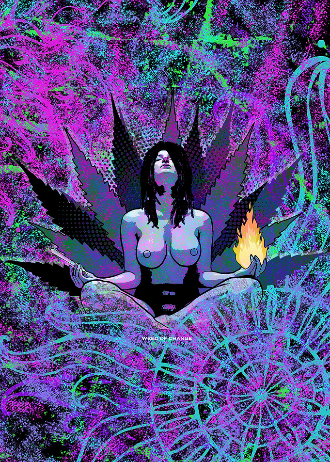 Trippy Stoner Girl Yoga