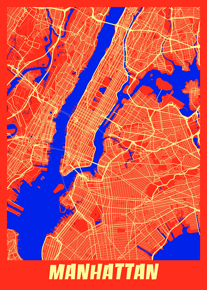 Manhattan Retro City Map