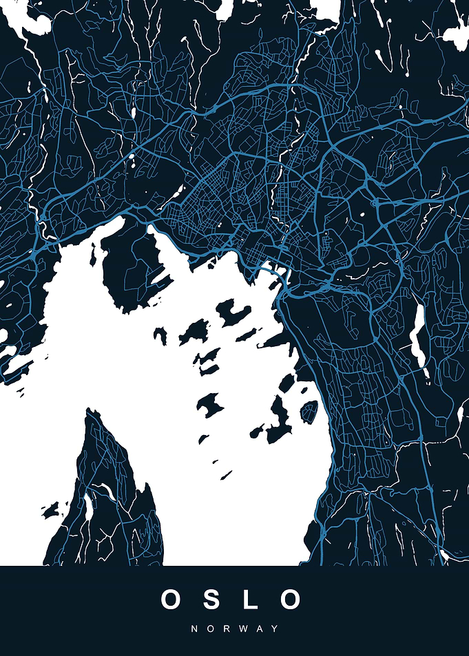 OSLO City Map Norway