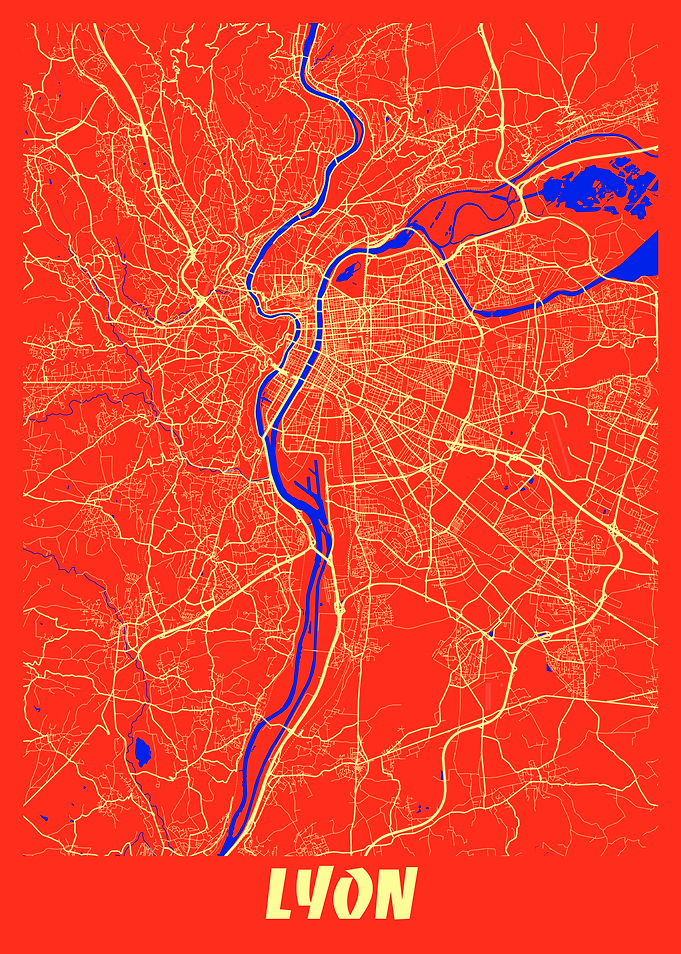 Lyon Retro City Map