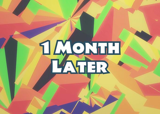 Time card 1 month later