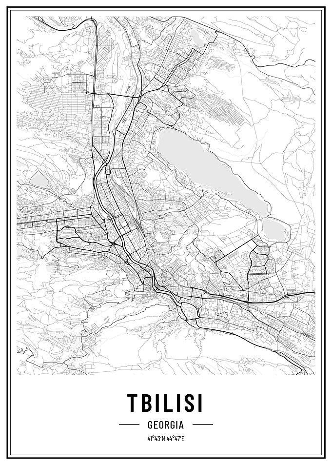 Tbilisi Georgia streetmap