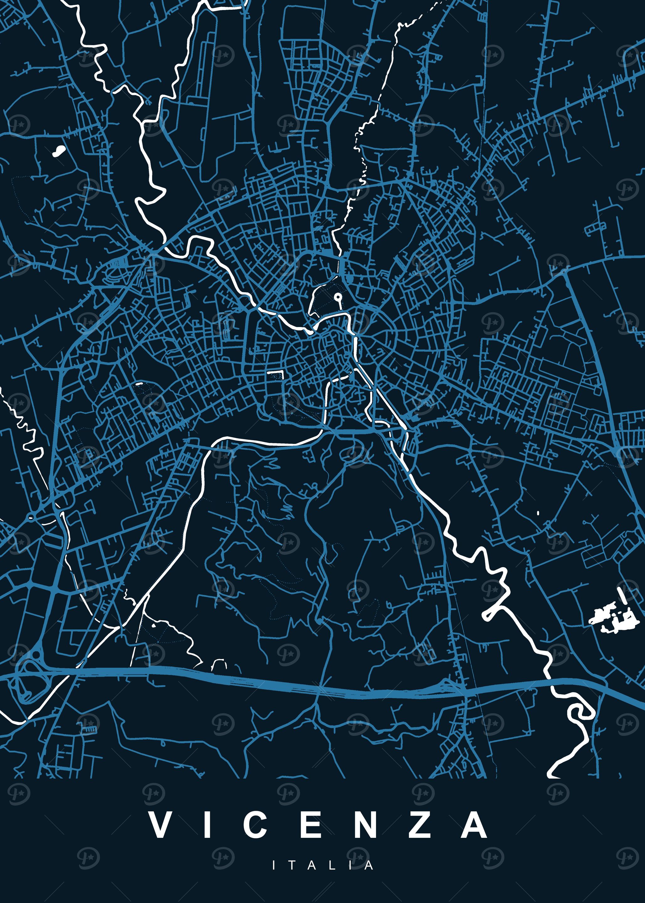 VICENZA City Map Italia