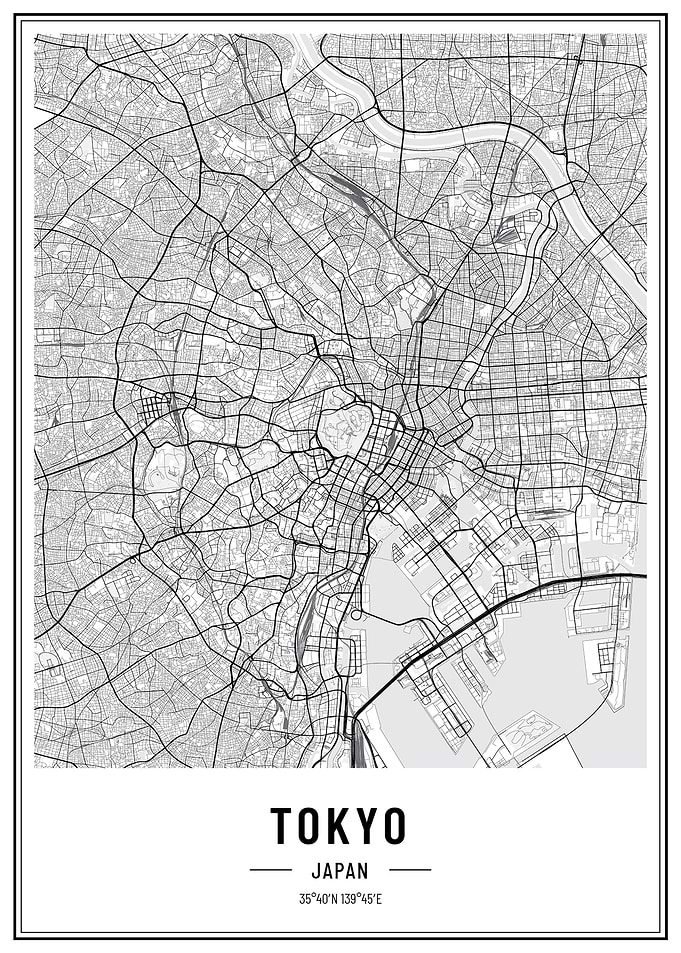 Tokyo Japan Streetmap