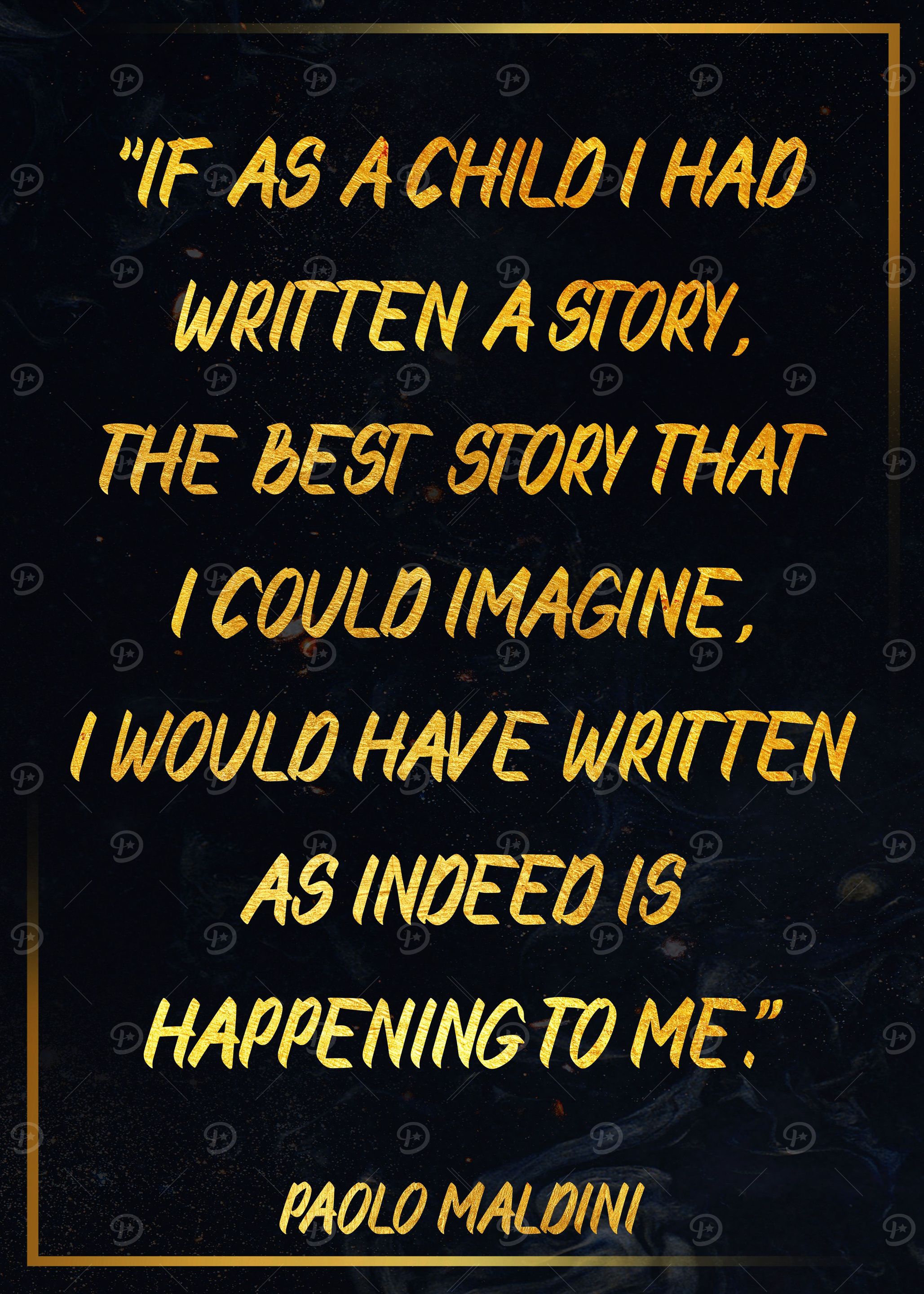 Paolo Maldini Quote Art