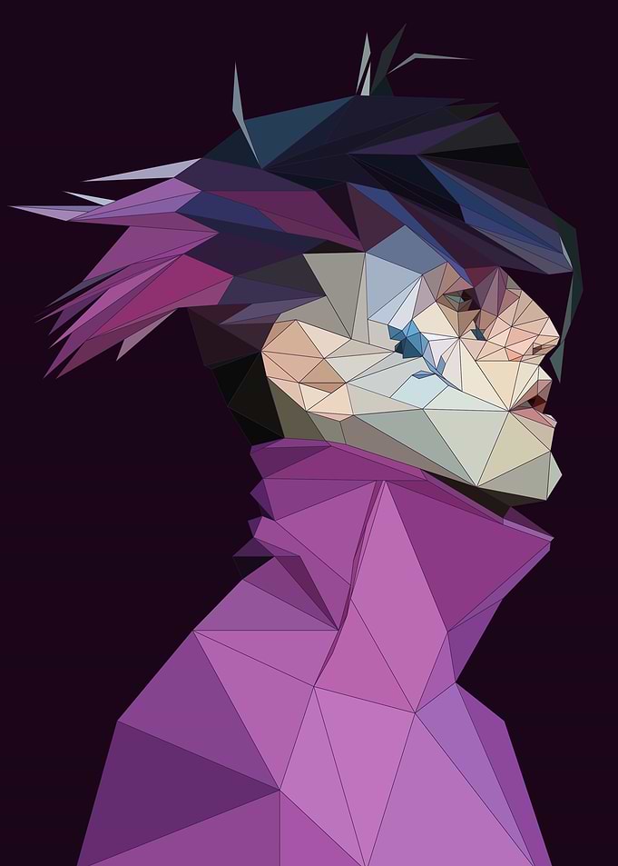 Low poly Art Lil Peep