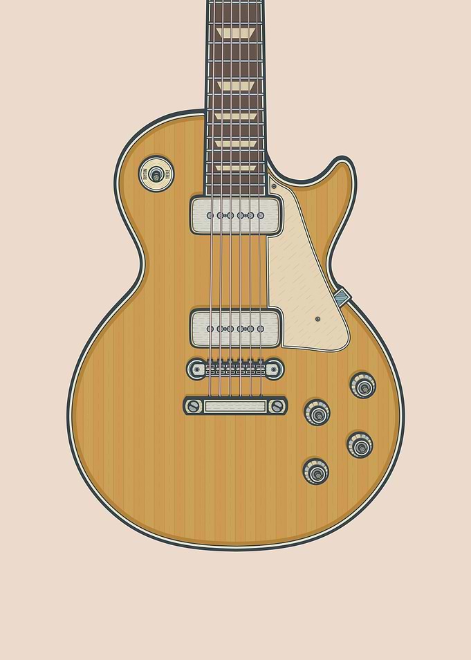 Gold Rock LP Guitar