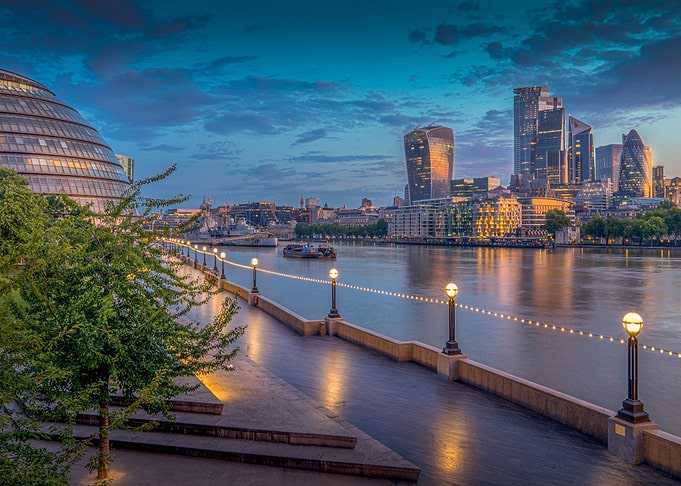 London UK City Thames