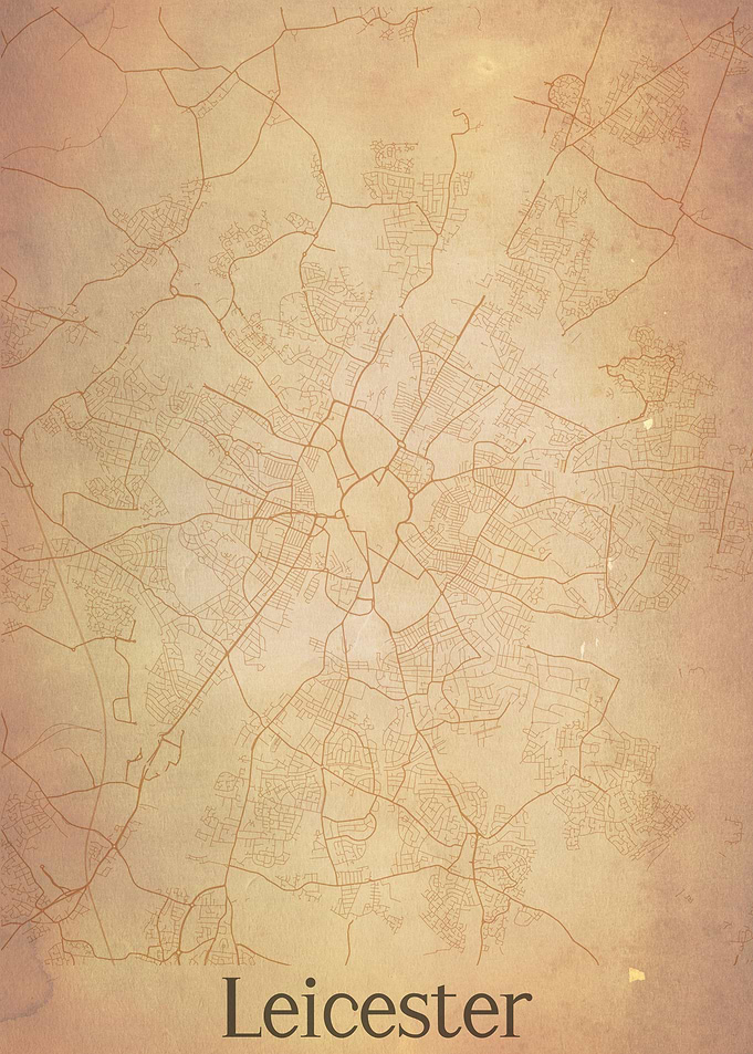 Leicester UK City Map