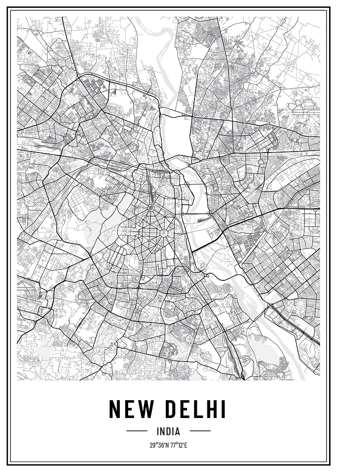 New delhi Streetmap India