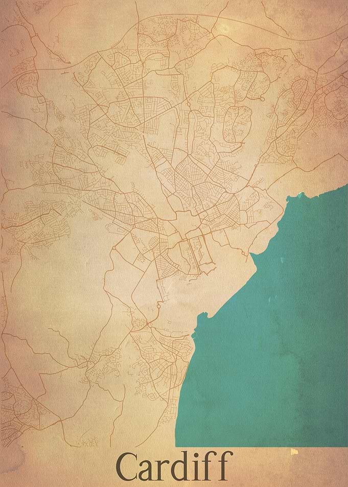 Cardiff Wales City Map