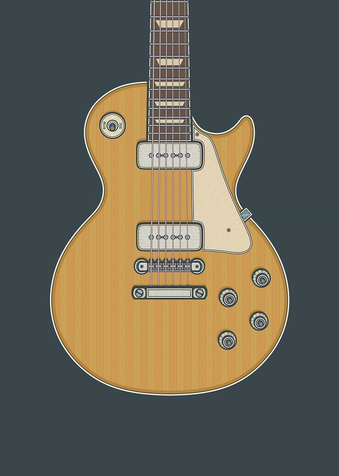 Gold Rock LP Guitar
