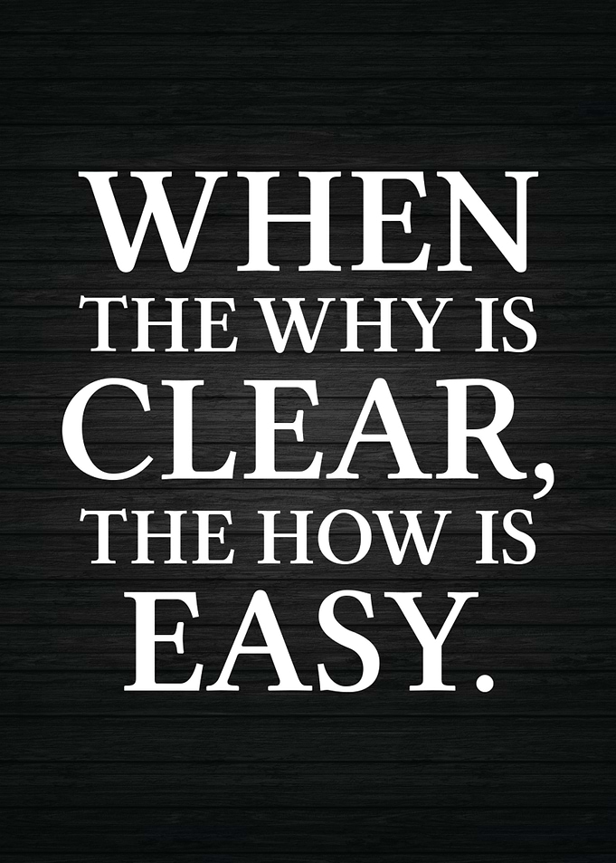 When The Why Is Clear