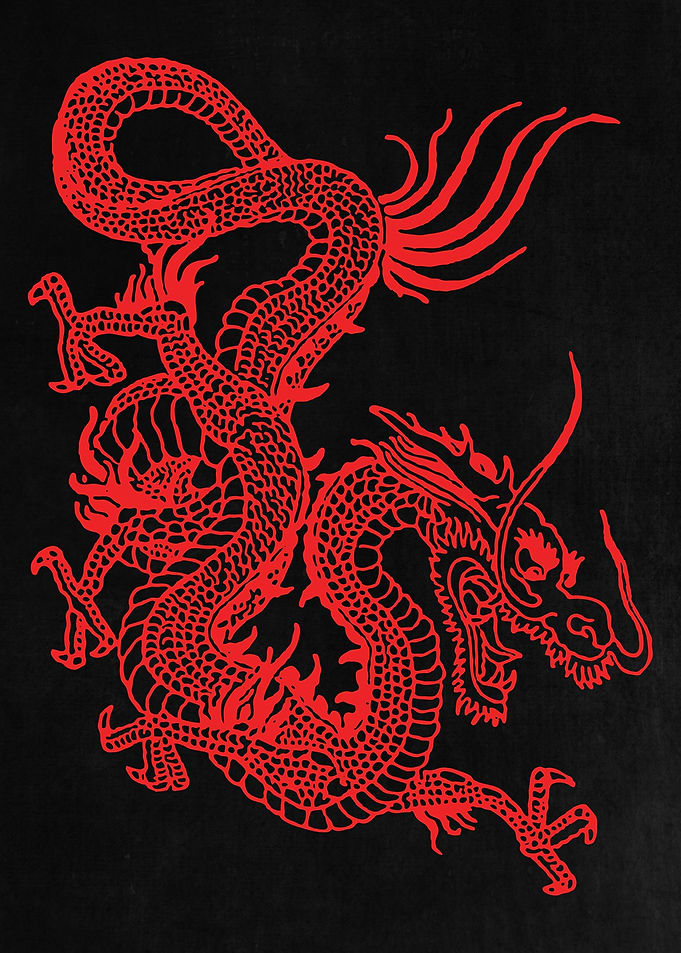 Red Chinese Dragon Beast