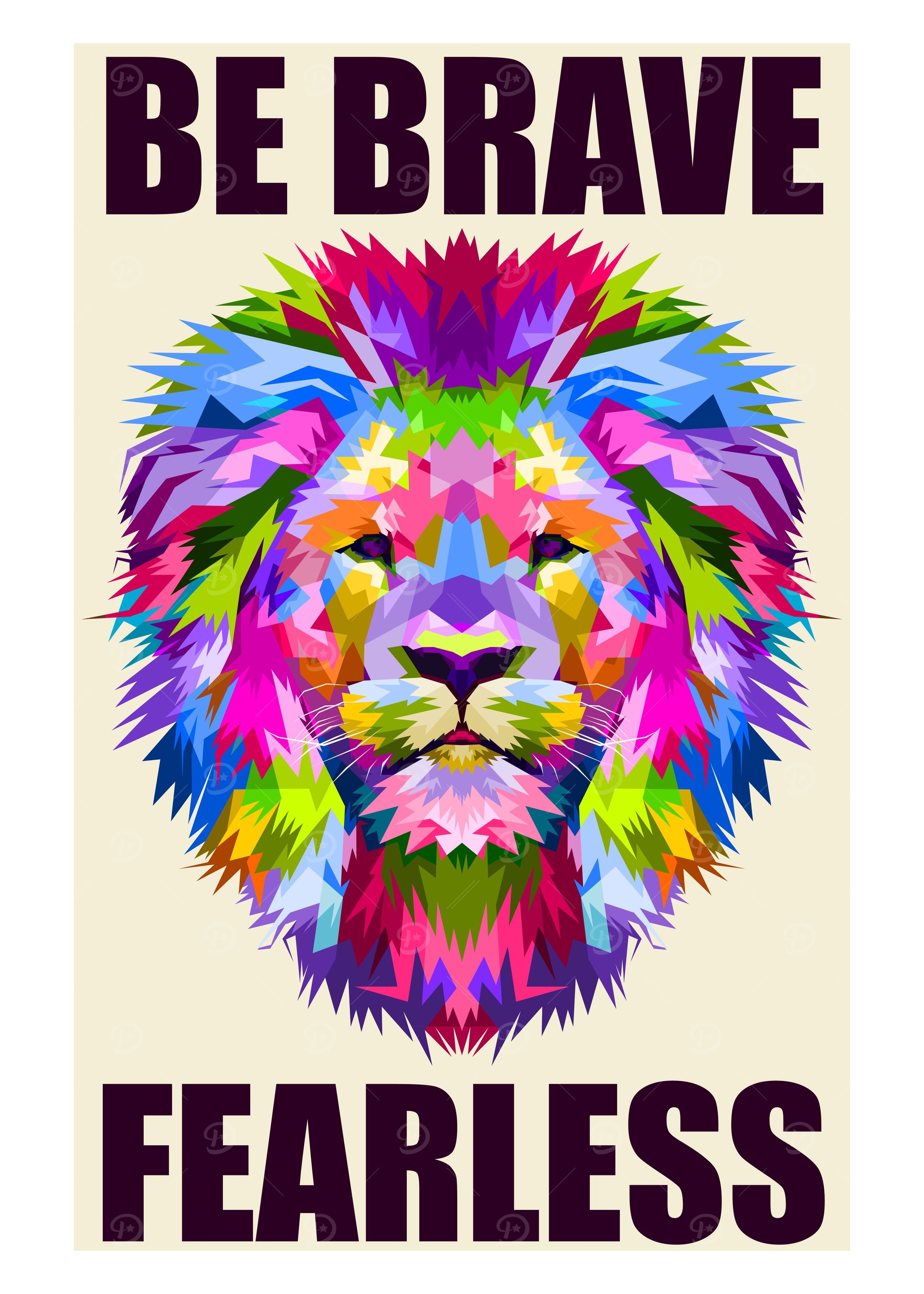 BRAVE FEARLESS LION