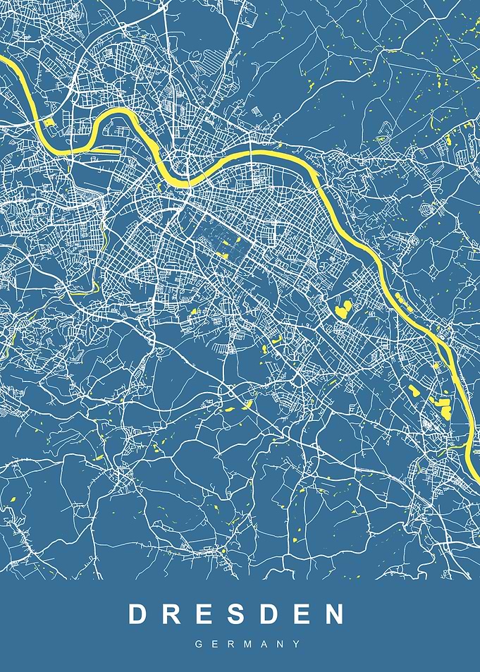 DRESDEN City Map Germany