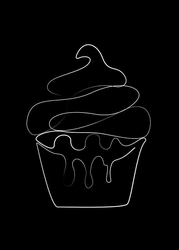 cake one line art