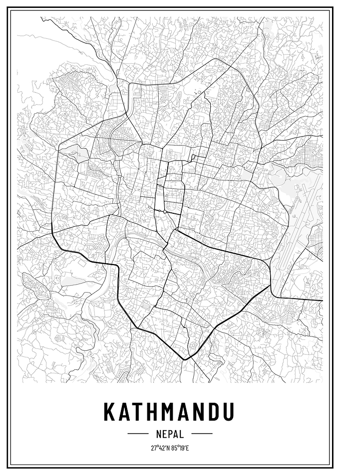 Kathmandu Nepal streetmap