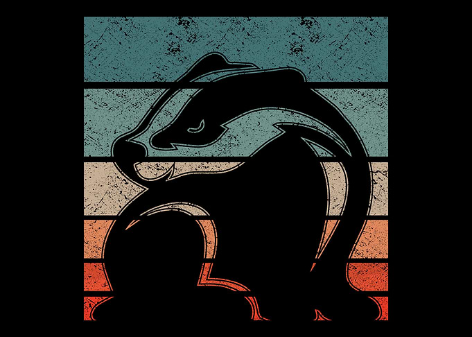 Retro Vintage Honey Badger