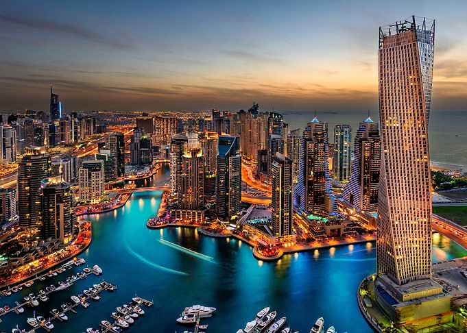 Dubai Marina Night UAE