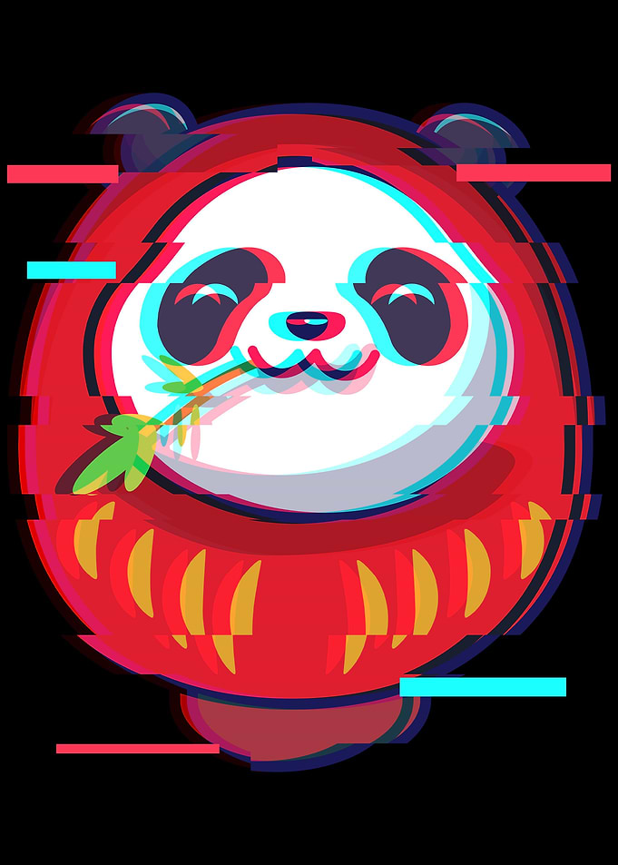 Cute Panda Bear Daruma