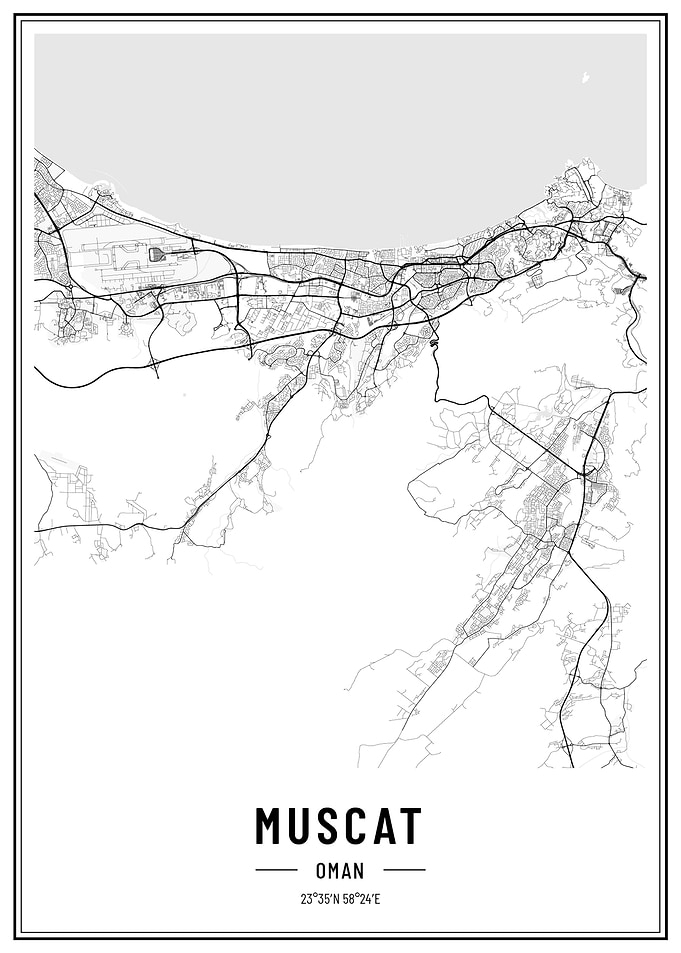 Muscat Oman streetmap