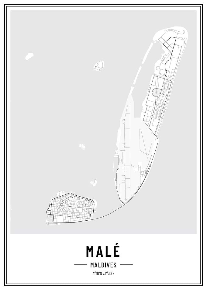 Male maldives streetmap