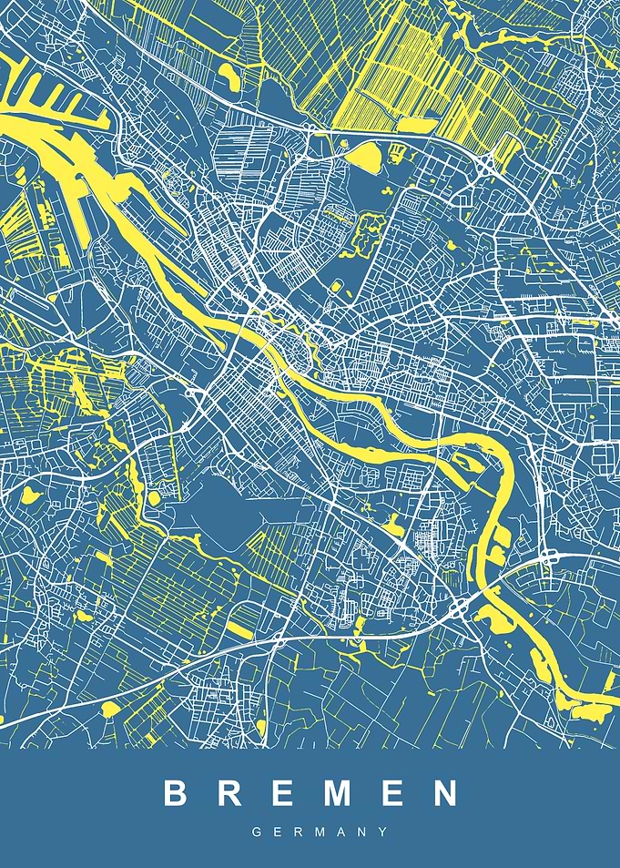 BREMEN City Map Germany