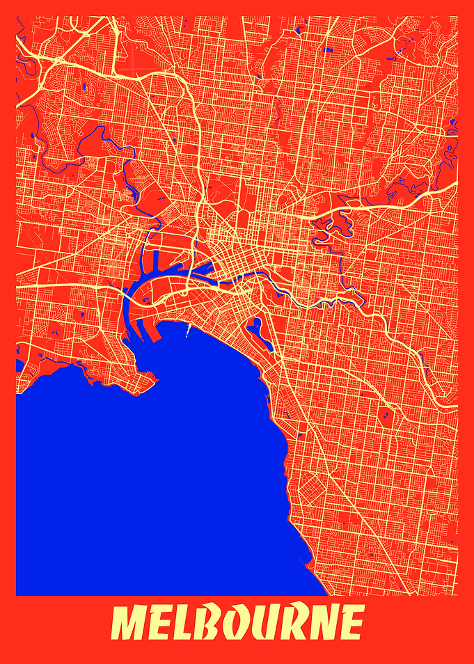 Melbourne Retro City Map