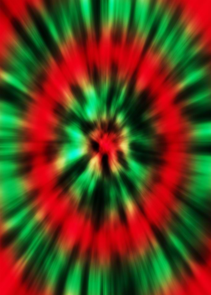 Tie Dye Green Red