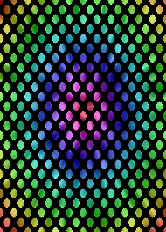 Tie Dye Rainbow Dots